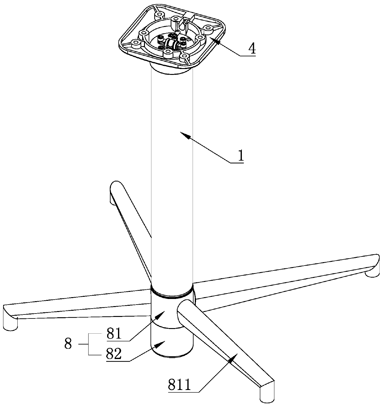 Lifting upright post with rolling assemblies