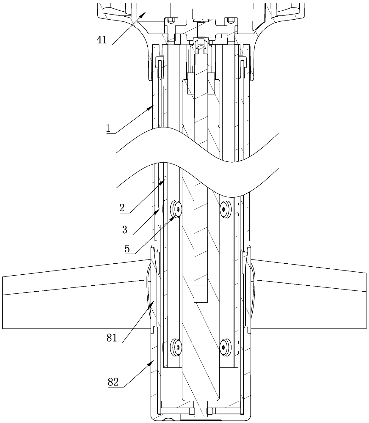 Lifting upright post with rolling assemblies