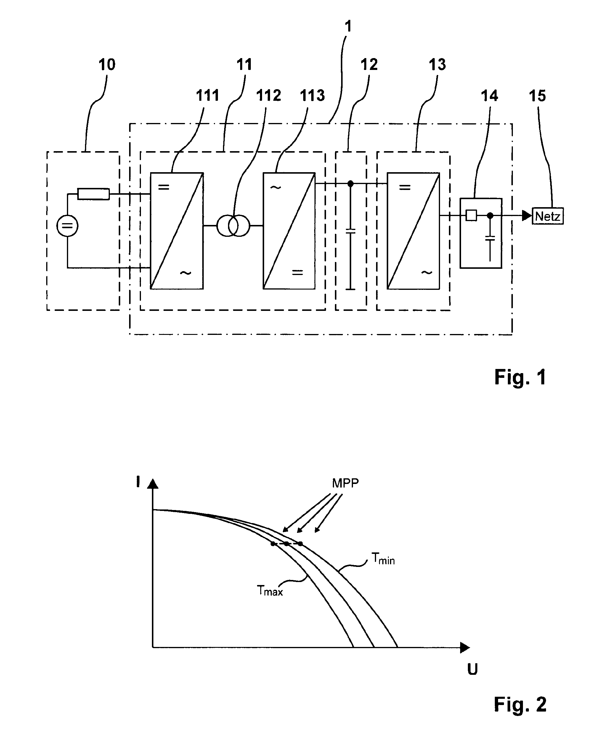 Device for feeding electrical energy from an energy source