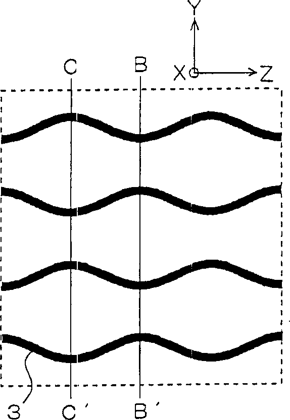 Corrugated wall honeycomb structure and production method thereof