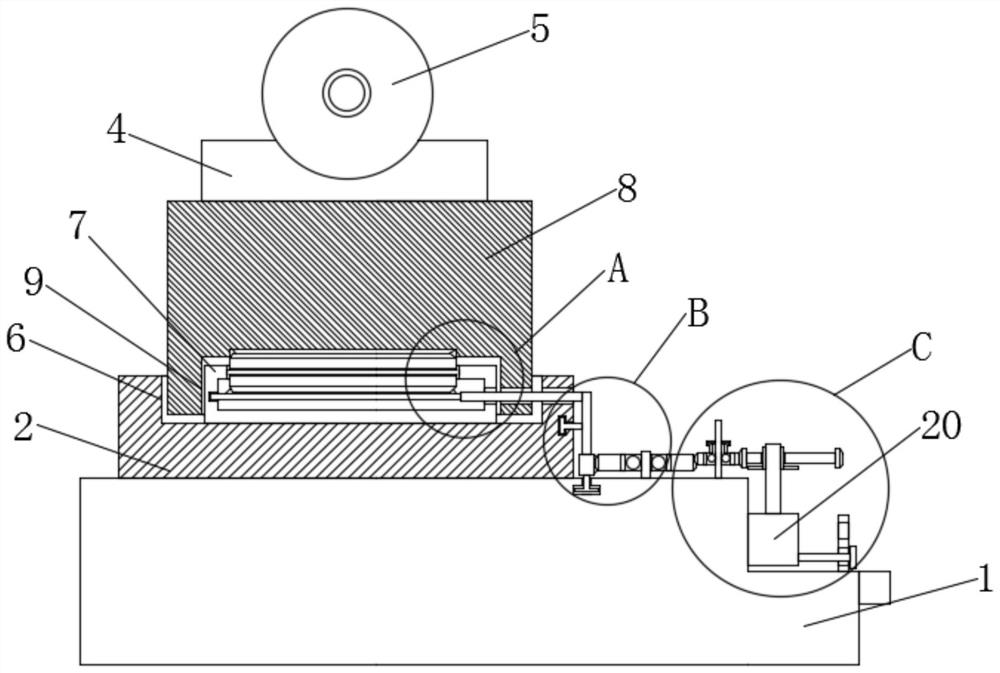 A printing machine-guided moving pulling device