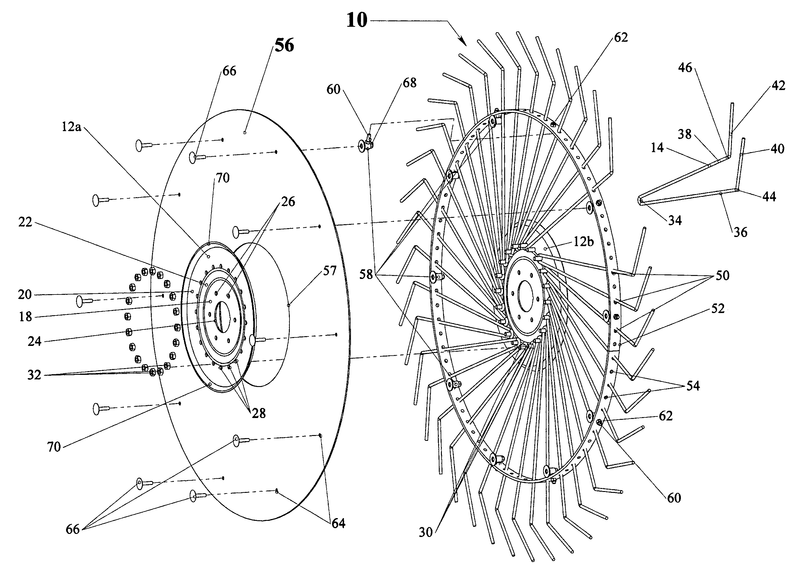 Rake wheel