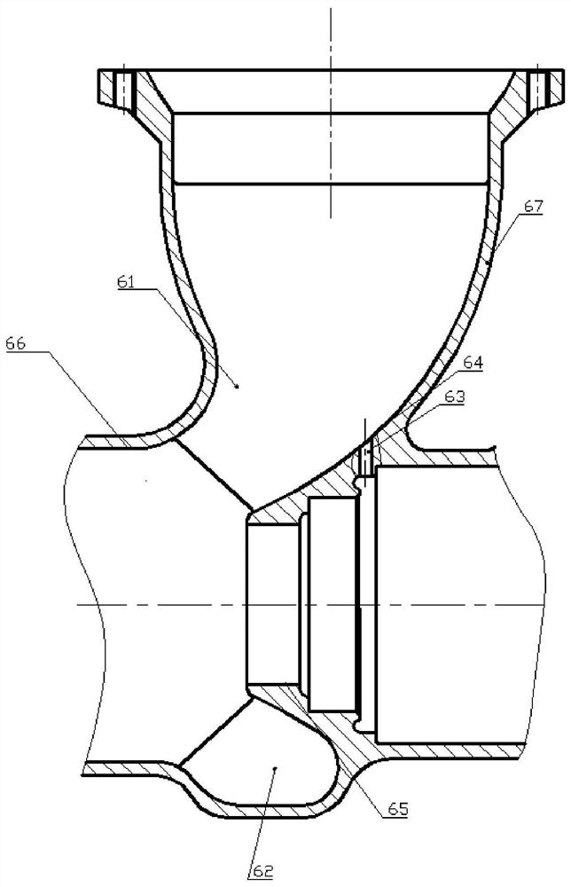 A liquid rocket engine pump screw wheel set bearing cooling structure