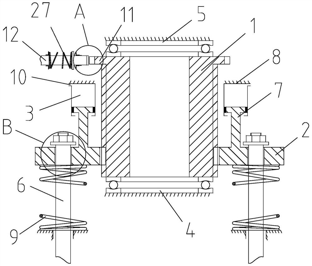 Railway vehicle parking braking method and parking cylinder for implementing method