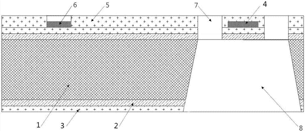 Support-beam-type MEMS (micro electromechanical systems) fluid thermal conductivity and thermal diffusion coefficient sensor and preparation and testing methods thereof