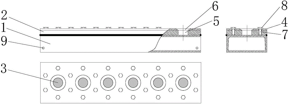 Effect target structure for measuring peak value of impact wave pressure of movable target, and testing method