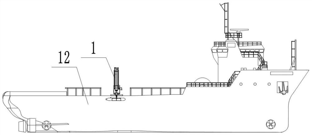 AUV autonomous recycling/laying device and implementation method thereof