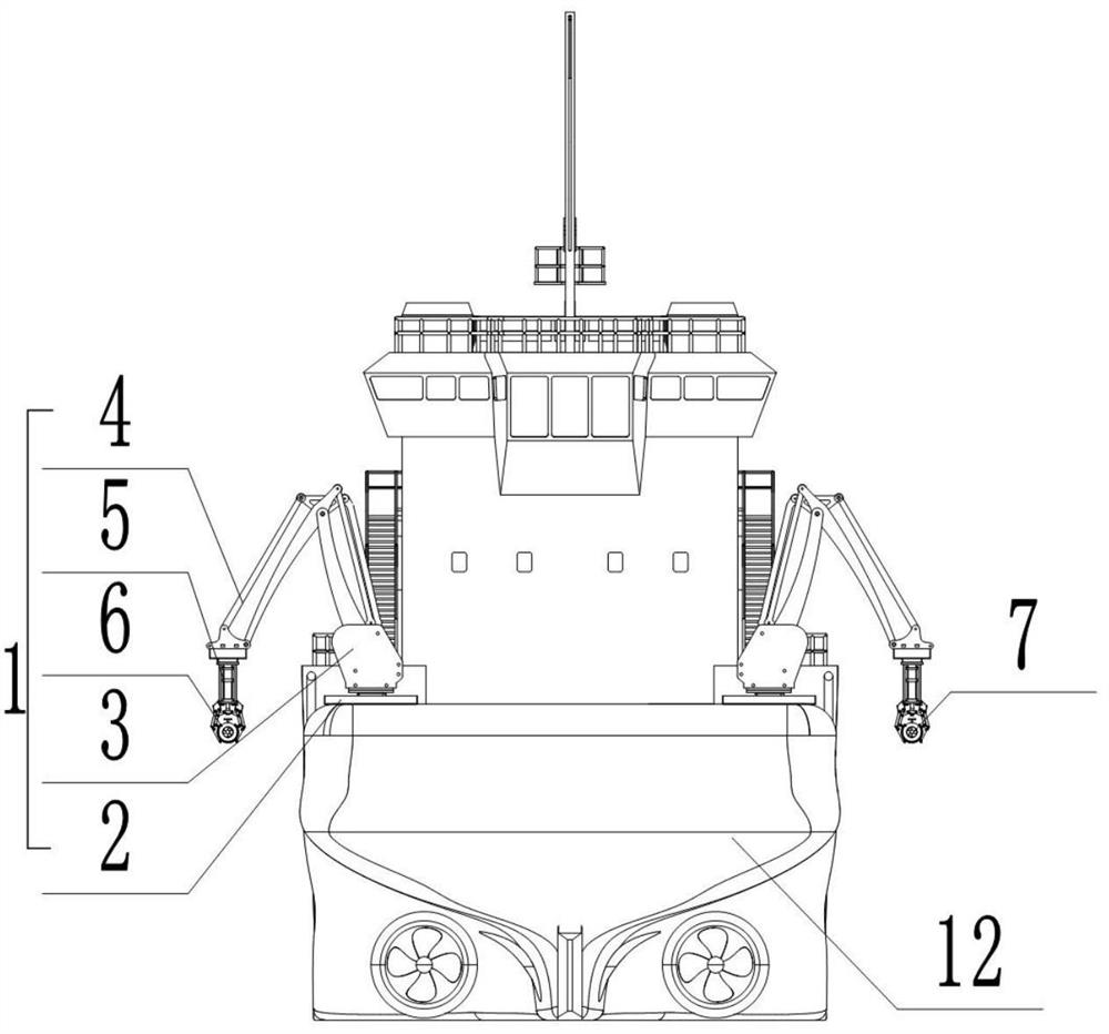 AUV autonomous recycling/laying device and implementation method thereof