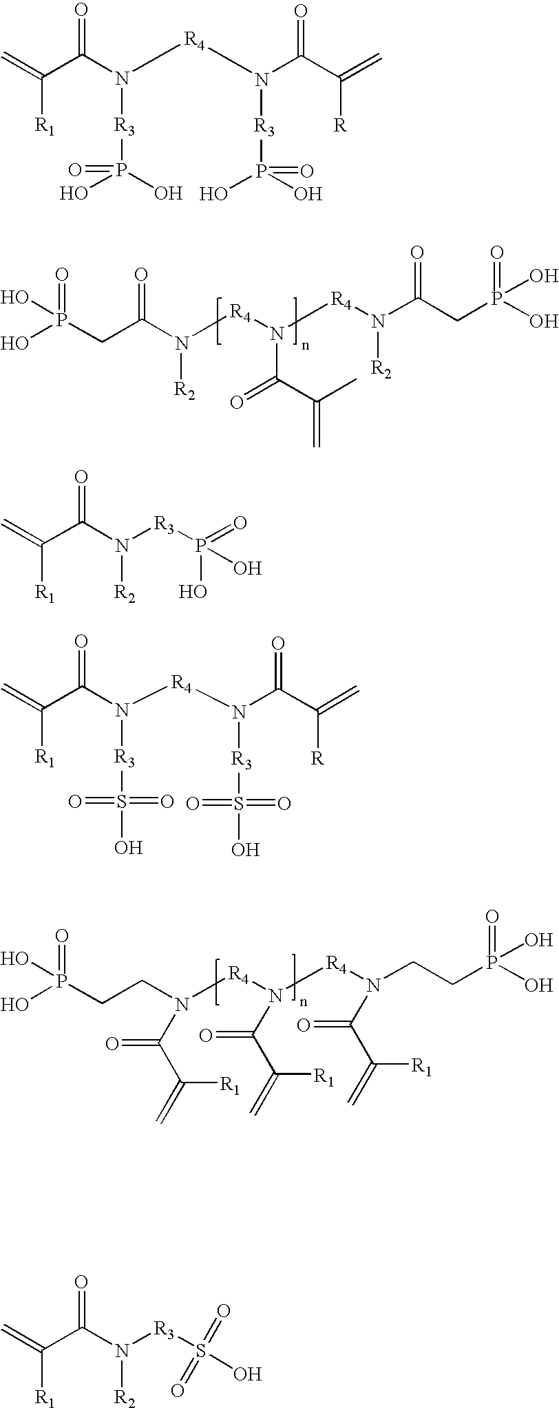 Hydrolysis stable self-etching, self-priming adhesive