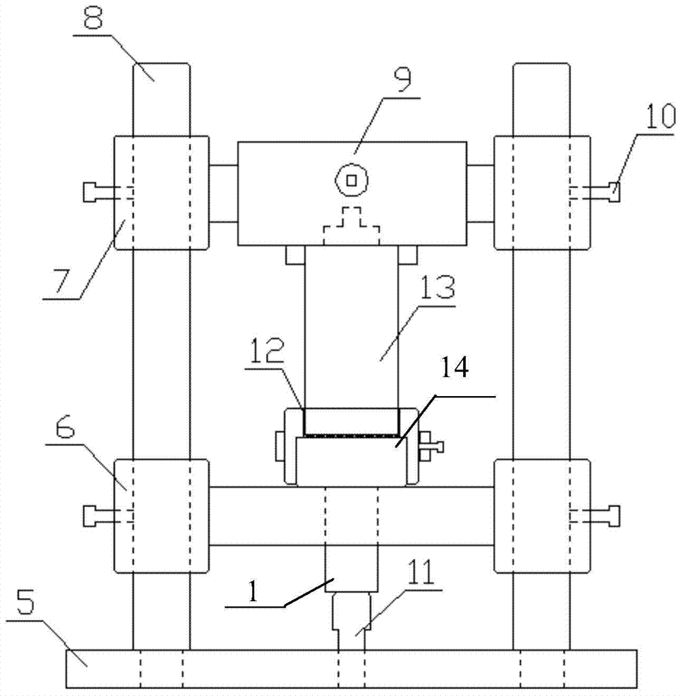 Sleeve-spliced rock direct tensile test device and method