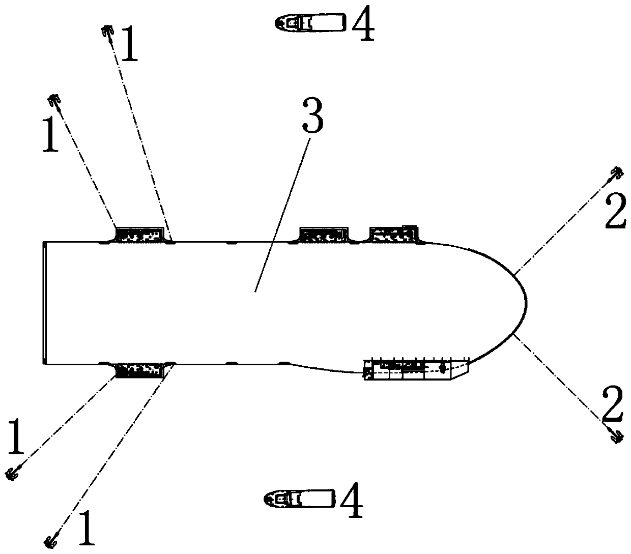 Method for Precise Mooring Position Control of Engineering Ships