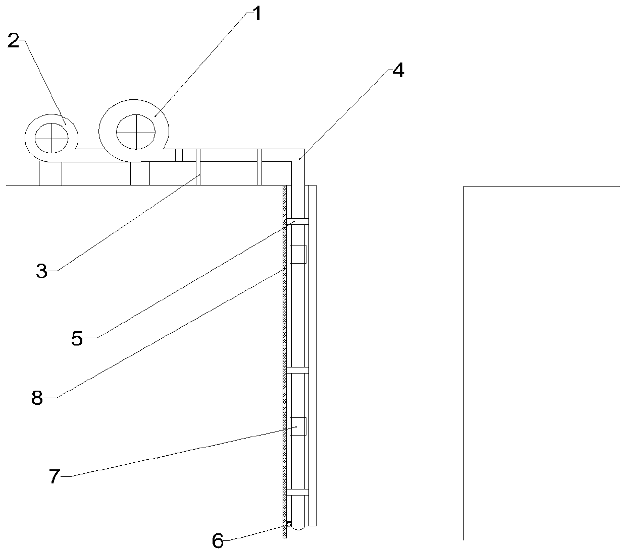 Automatic air supplying device for manual hole digging pile well