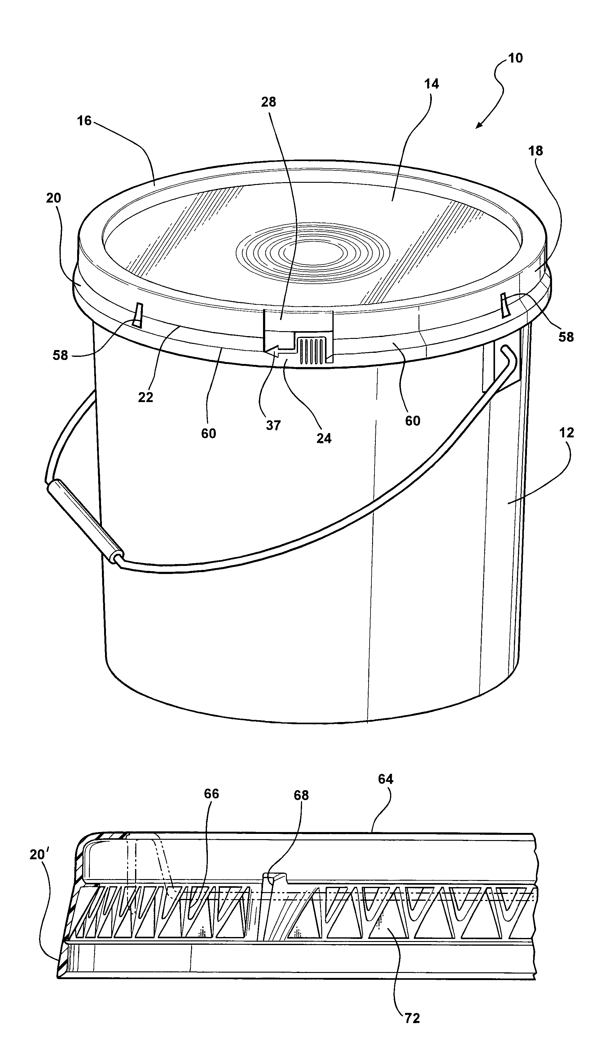 Closure with tear strip