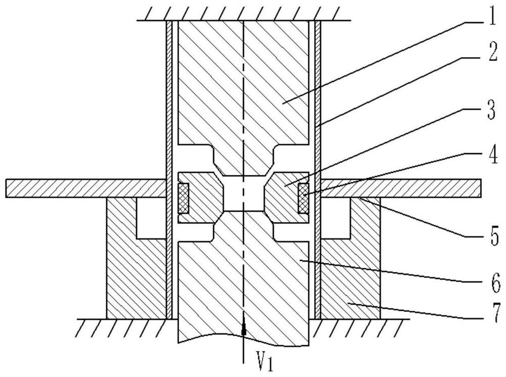 Plate-pipe connecting method and device based on local radial extrusion