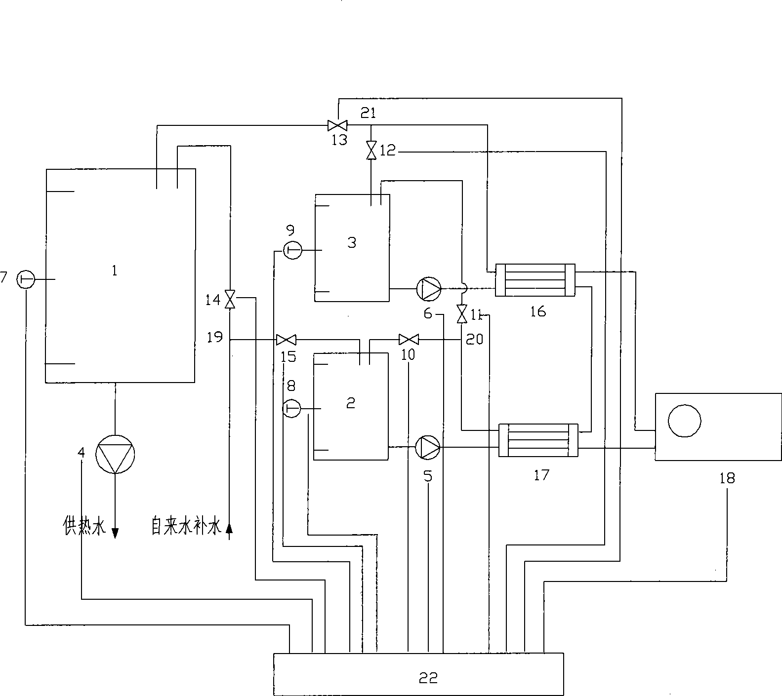 Heat pump hot water supply method and system for obtaining high-temperature water