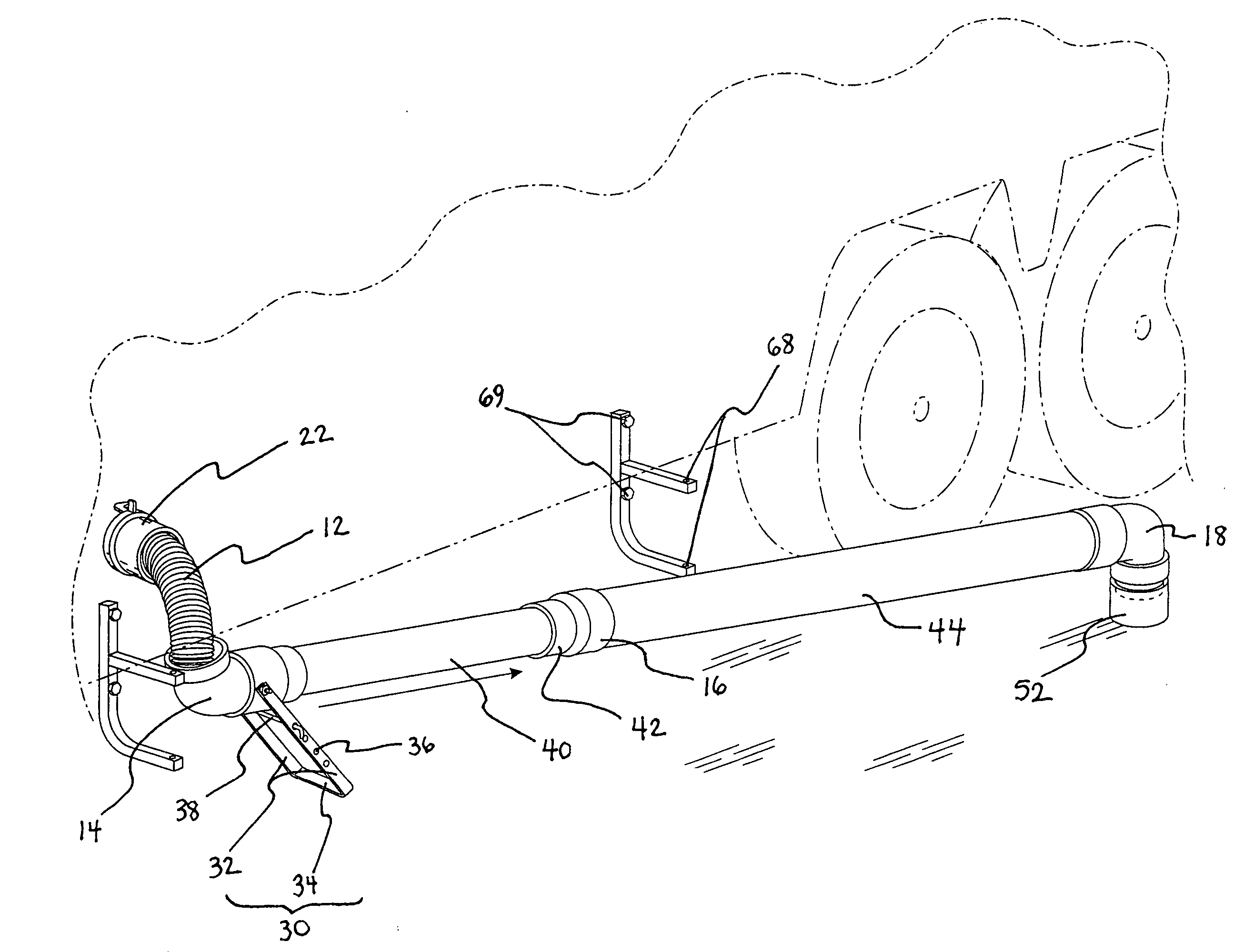 Self-contained rigid telescoping drain conduit for recreational vehicles