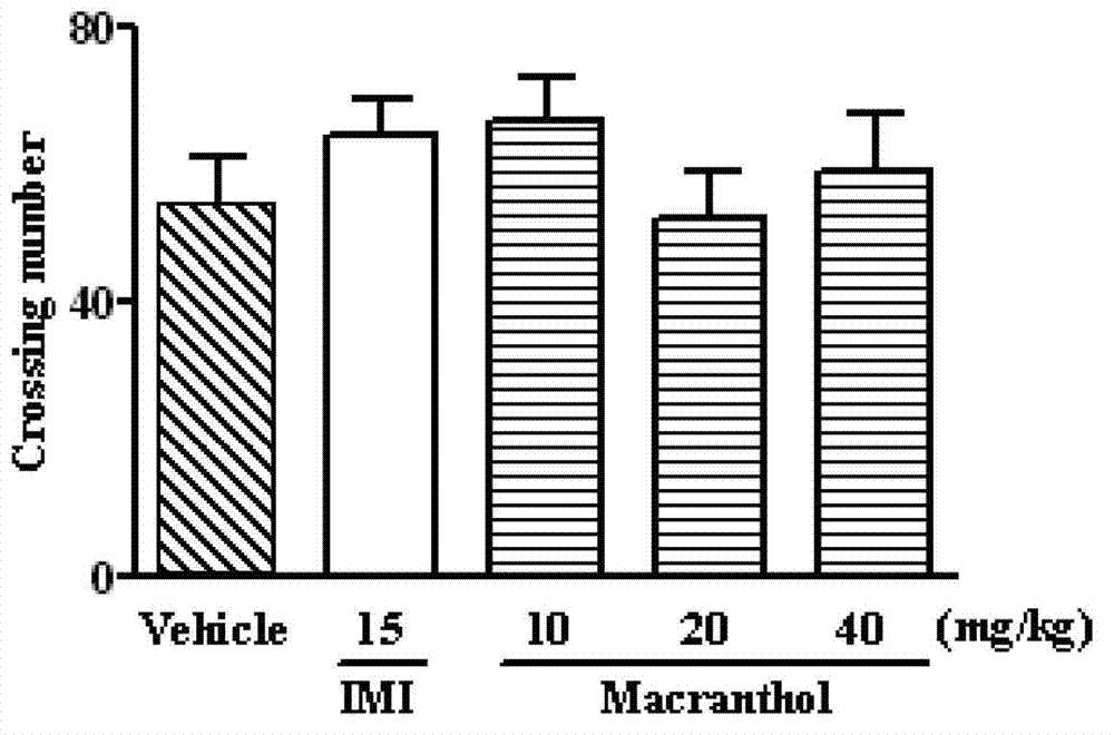 Application of iIllicium macranthum alcohol in preparation of medicine for treating depression