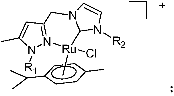 A pyrazole-functionalized nitrogen-heterocyclic carbene ruthenium compound with anticancer activity and its preparation method and application