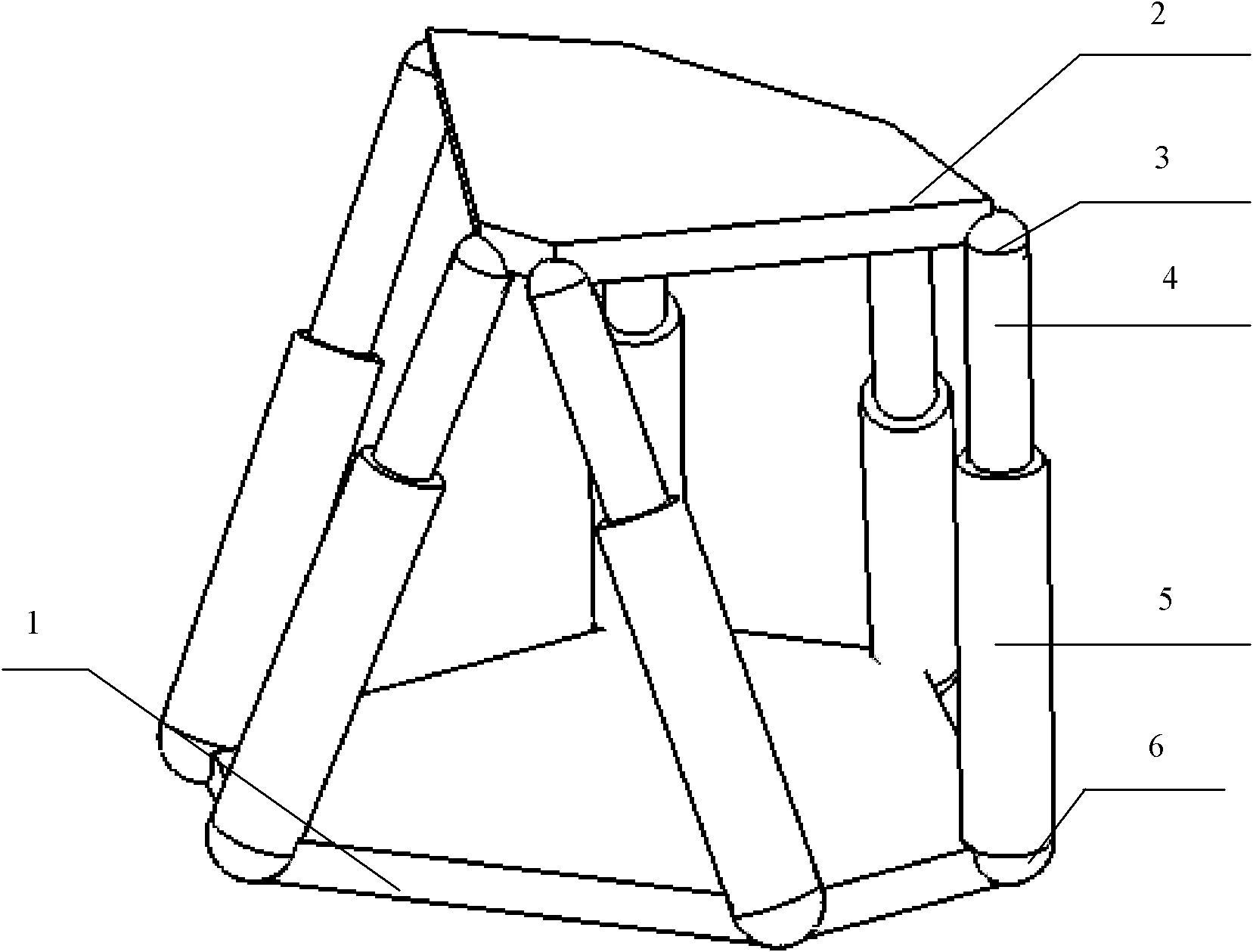 Elliptical six-degree-of-freedom parallel connection mechanism