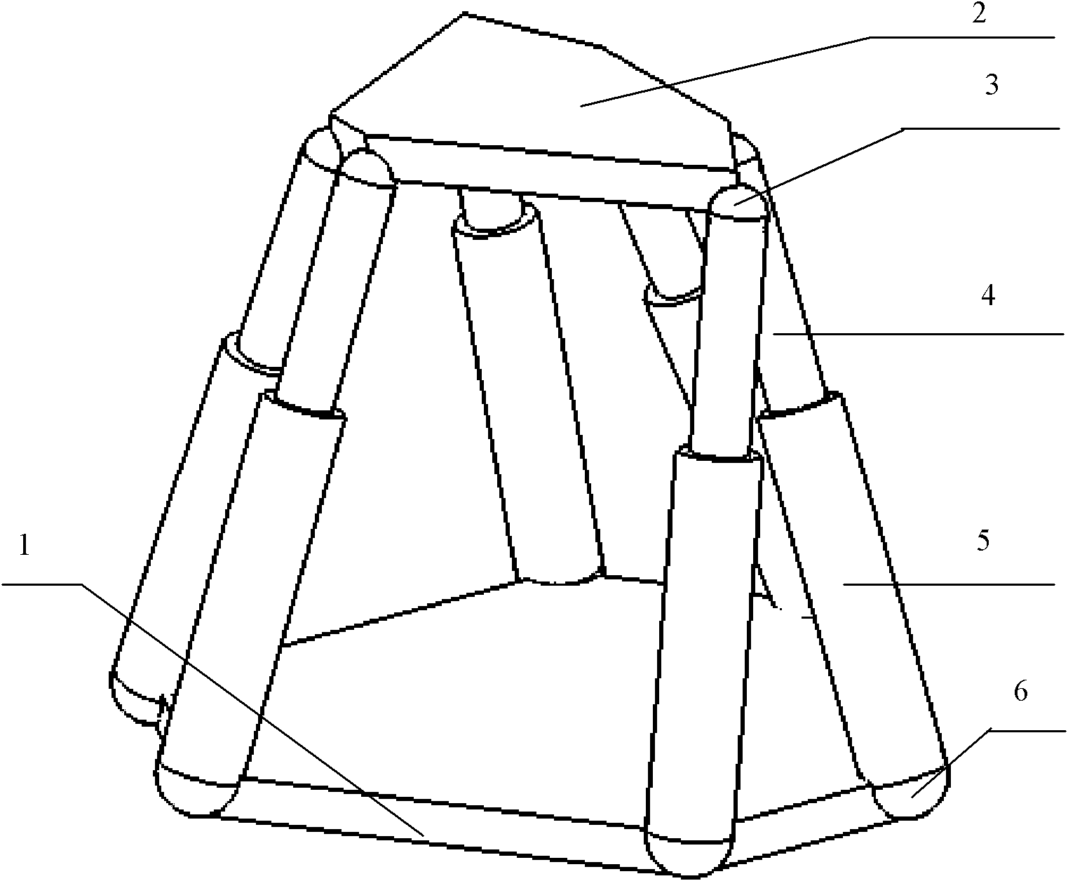 Elliptical six-degree-of-freedom parallel connection mechanism