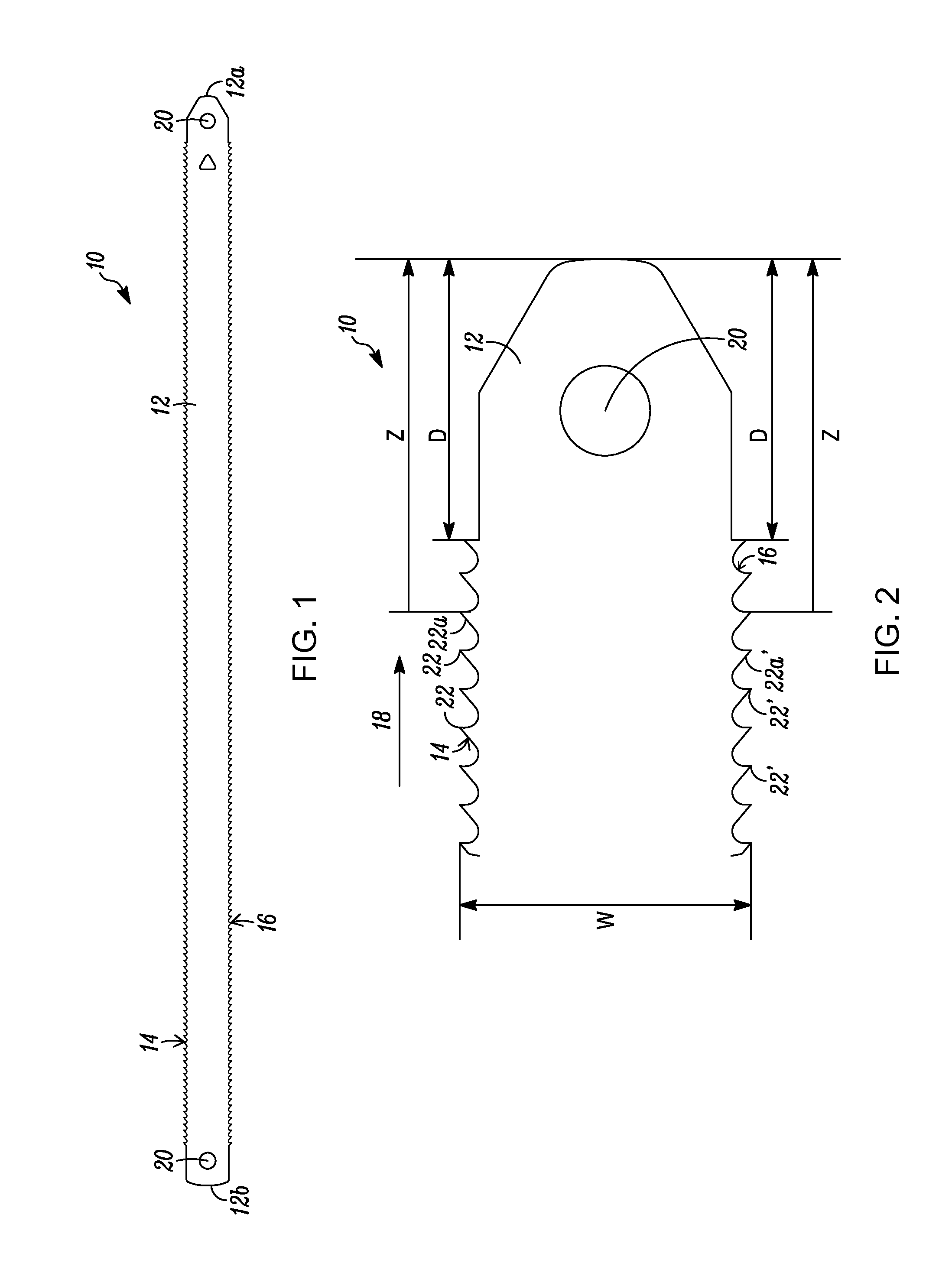 Double sided hand hack saw blade and method of manufacture