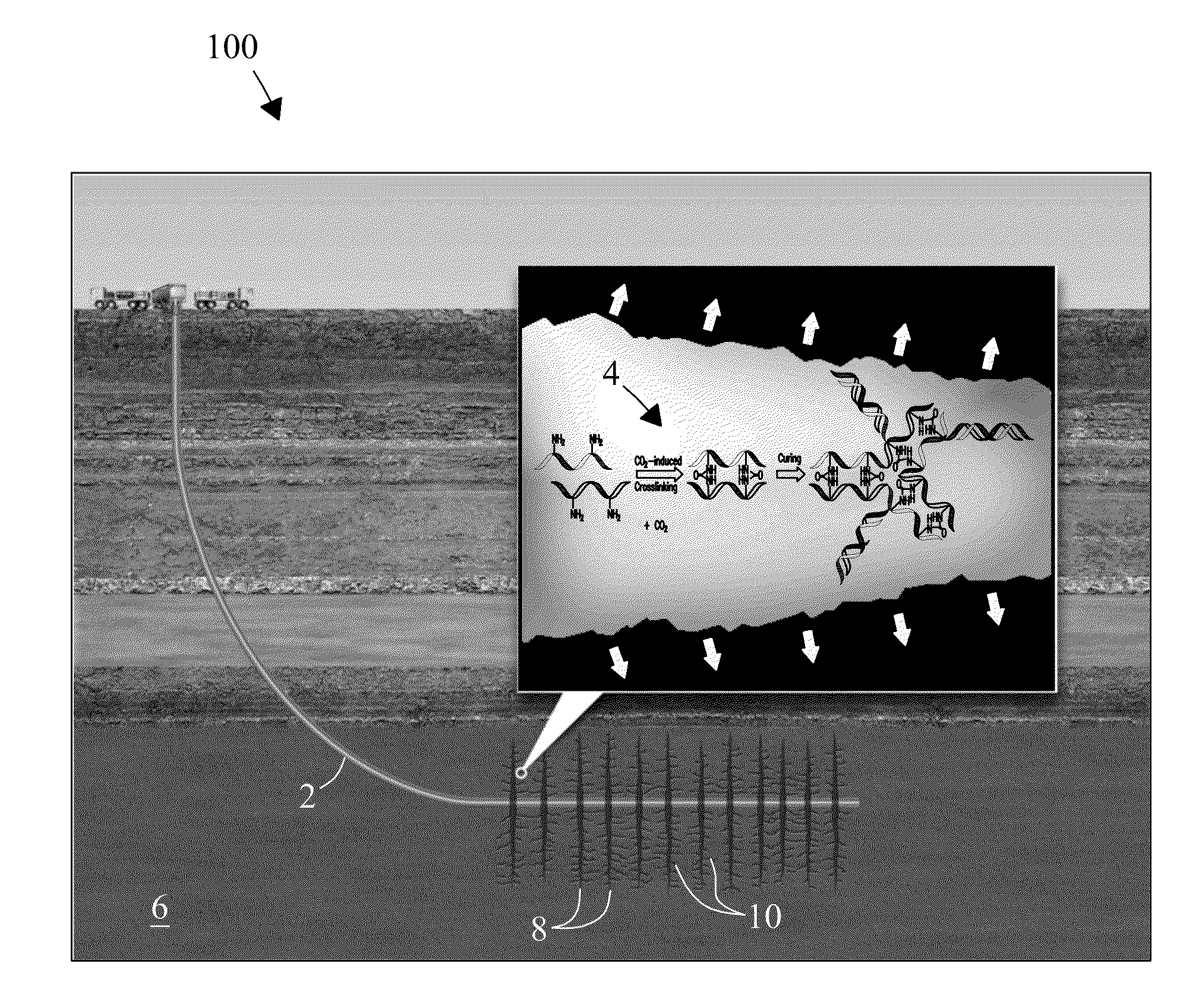 Electrophilic acid gas-reactive fluid, proppant, and process for enhanced fracturing and recovery of energy producing materials