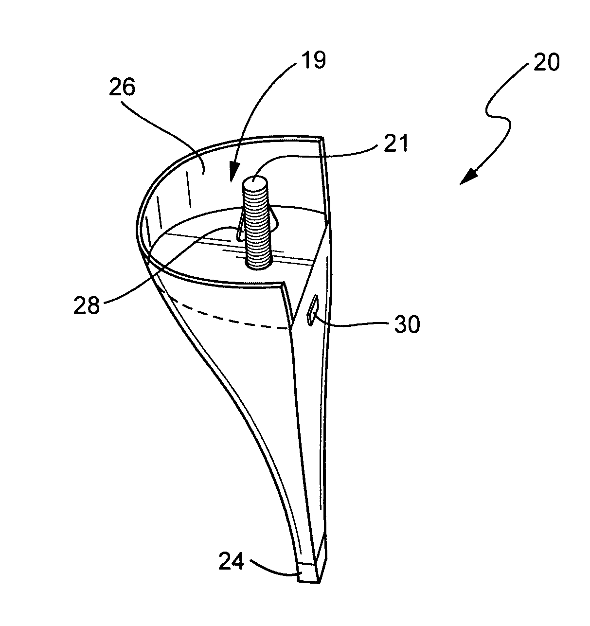 Shoe with removable/interchangeable heel and related method