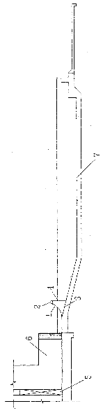 Water gate dipper type shunting energy dissipating rushing-proof technology