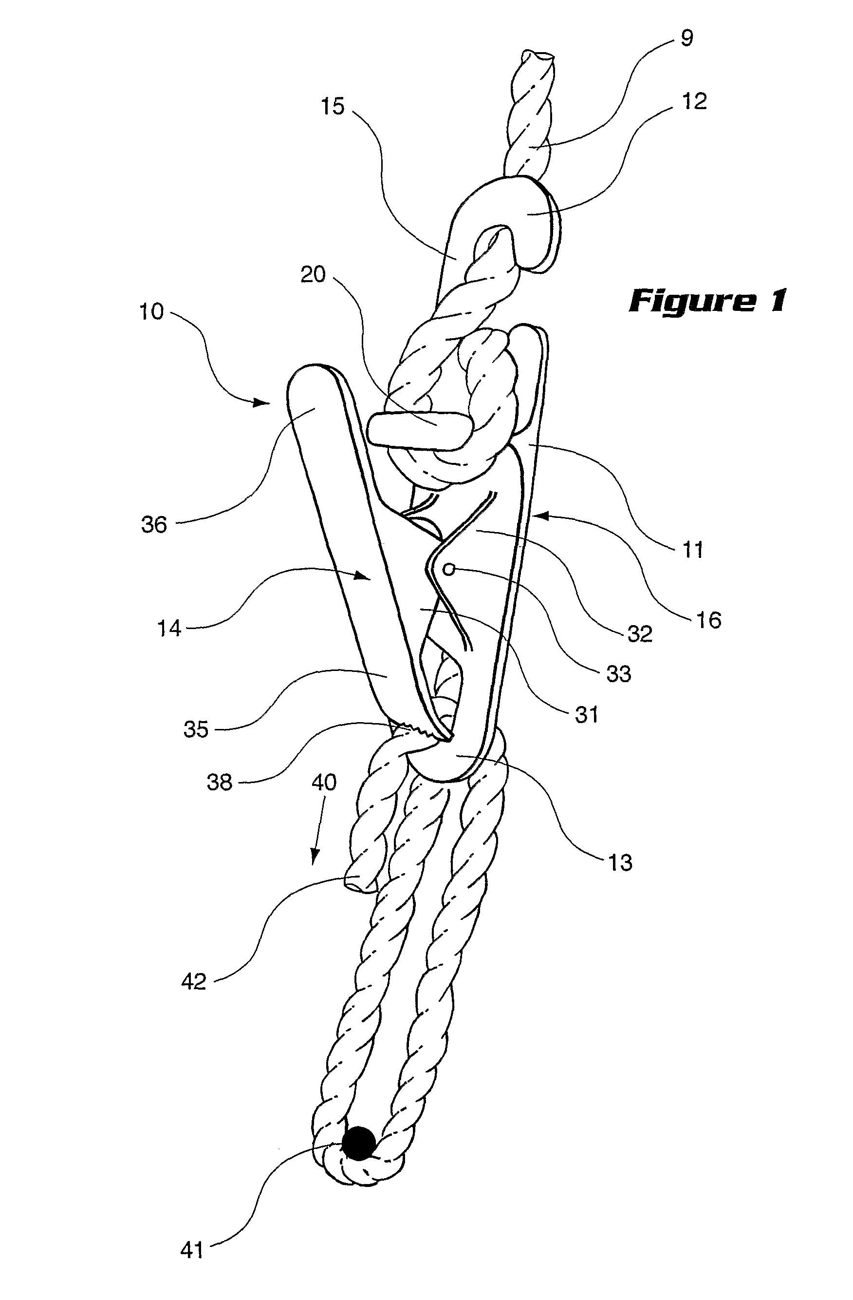 Rope tensioning device