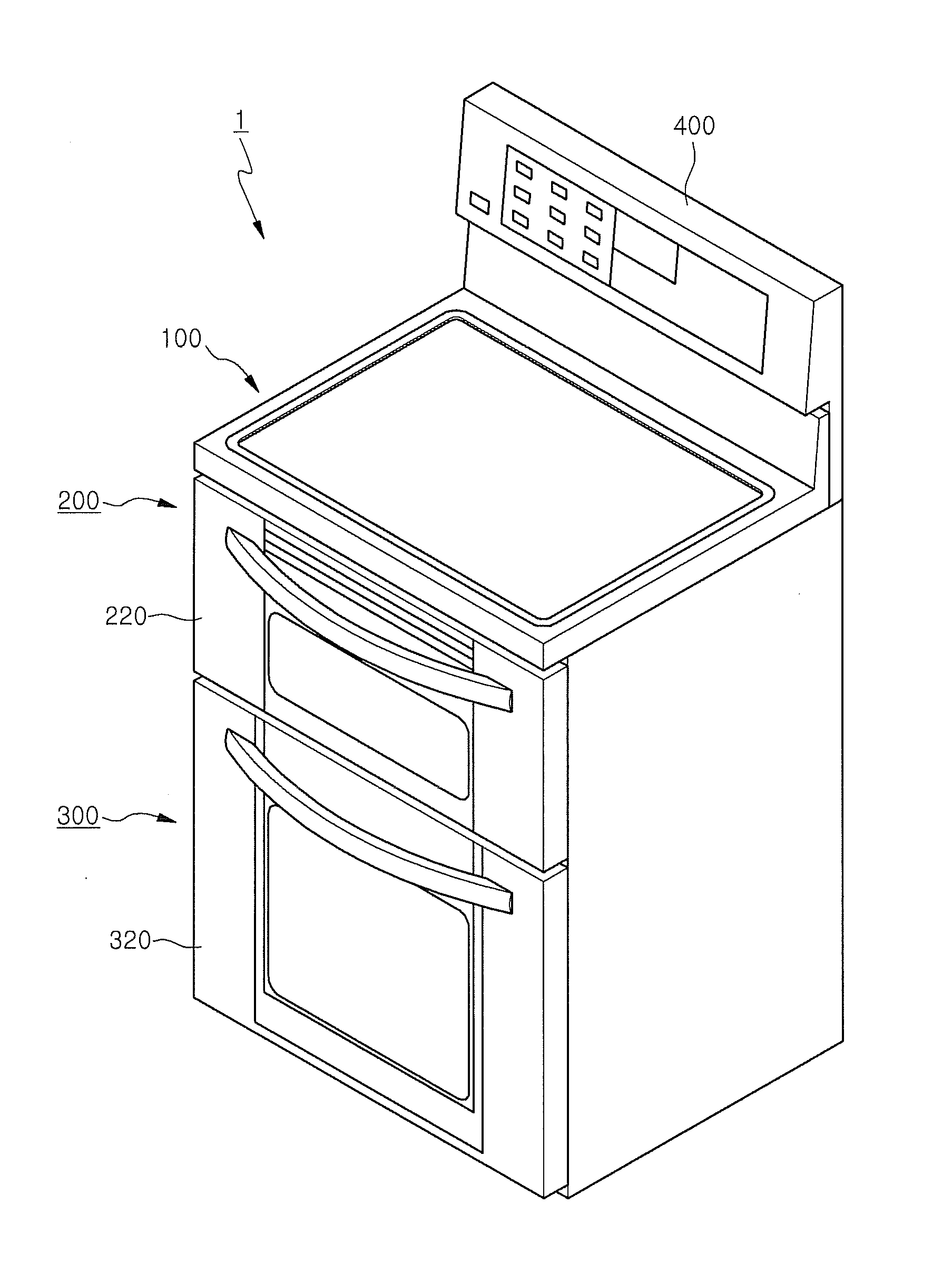 Electric oven and method for servicing same