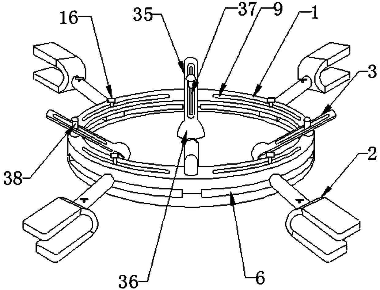 Operative multidirectional adjustable supporting and expanding device and using method thereof