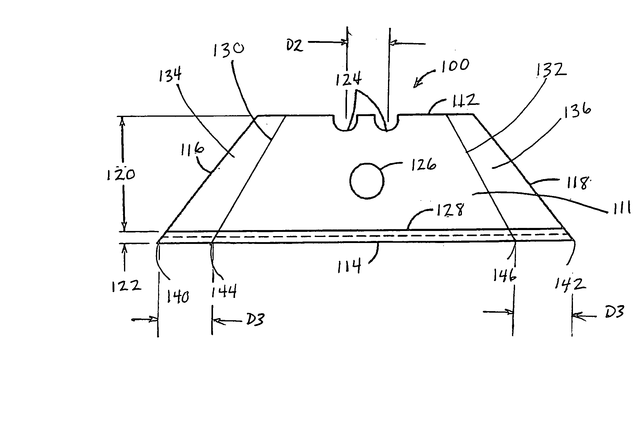 Four point utility blade