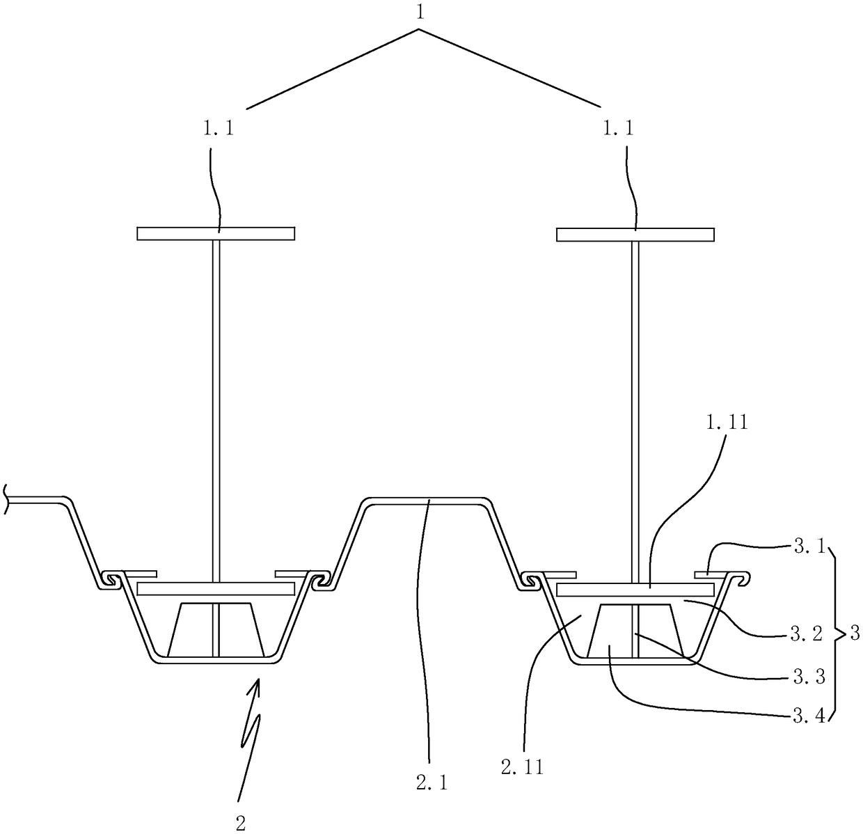 I-shaped steel and U-shaped steel plate pile engaged fabricated composite fender pile