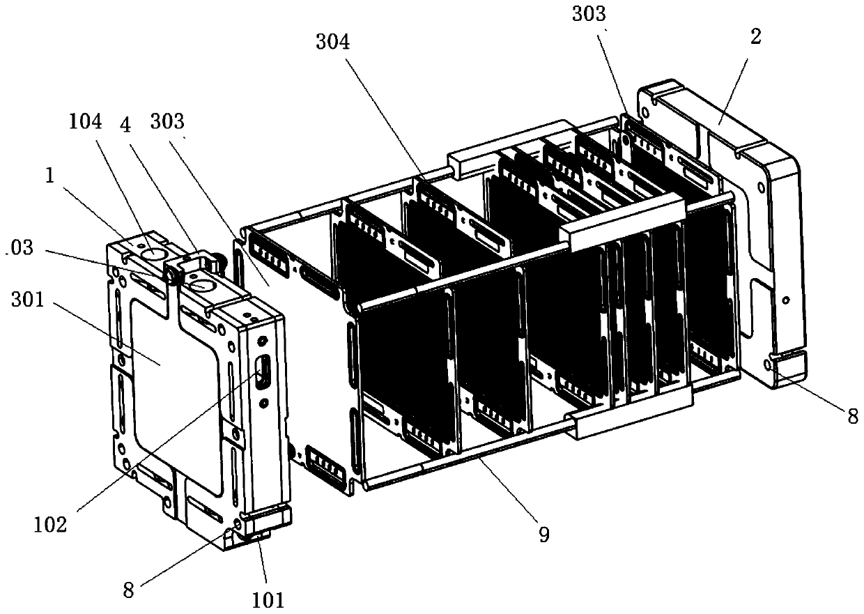 Fuel cell stack with central manifold