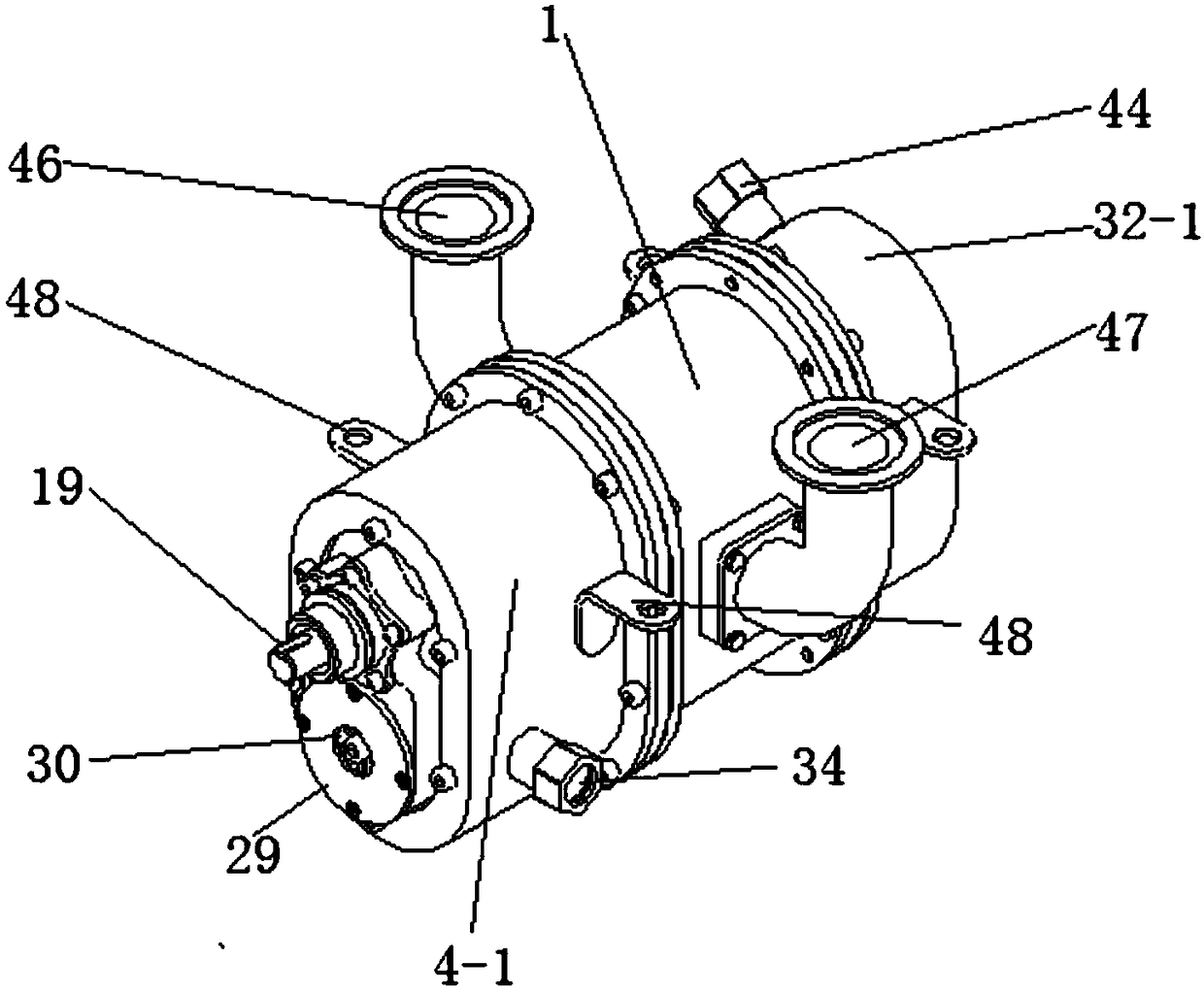 An airtight small Roots fan equipment with water pump