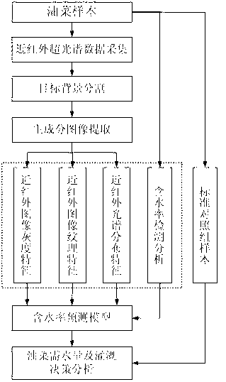 Fast detection method for rape water demand information