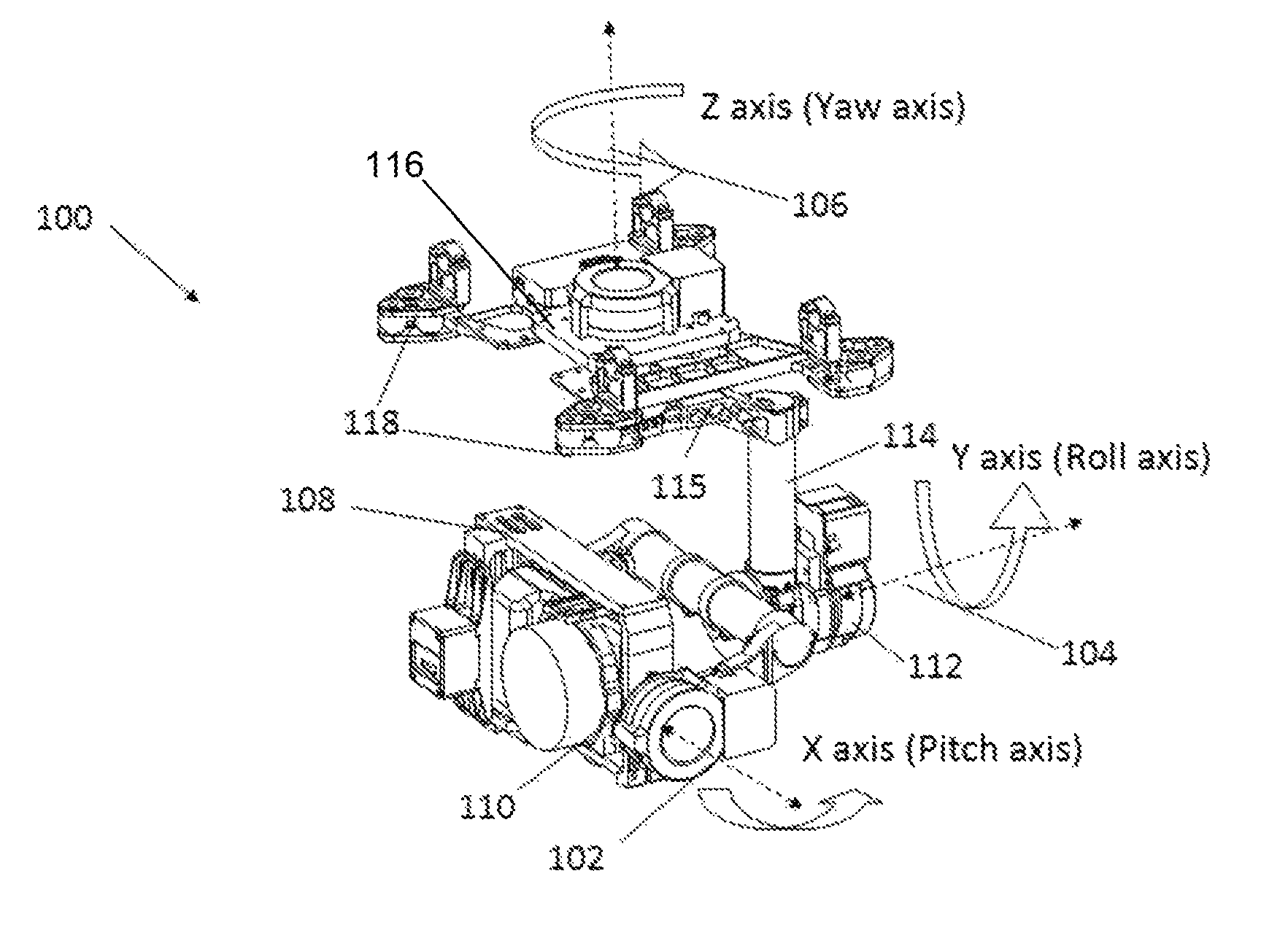 Carrier having non-orthogonal axes