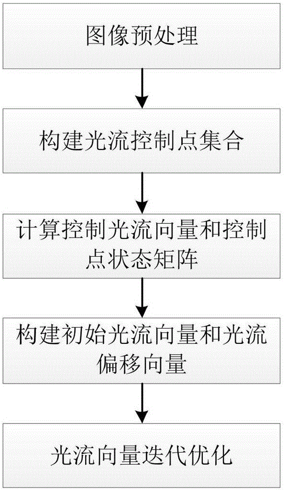 Method for estimating optical flow directed at large displacement