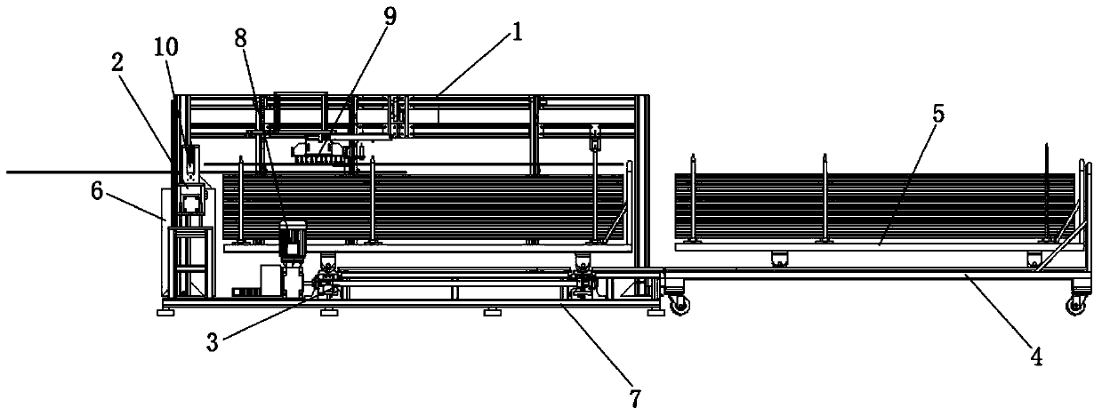 Bamboo strip feeding machine