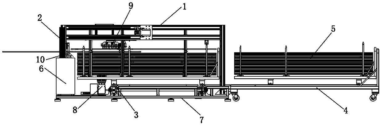 Bamboo strip feeding machine