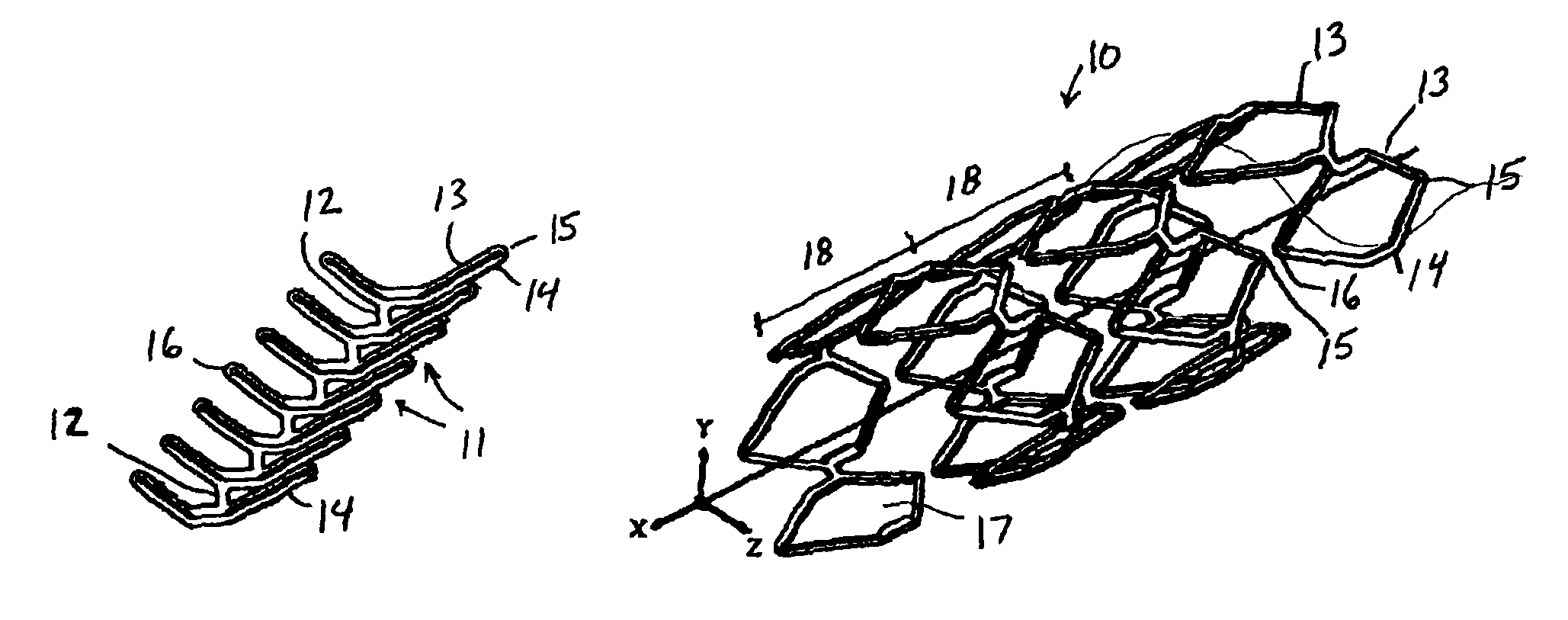 Fracture-resistant helical stent incorporating bistable cells and methods of use