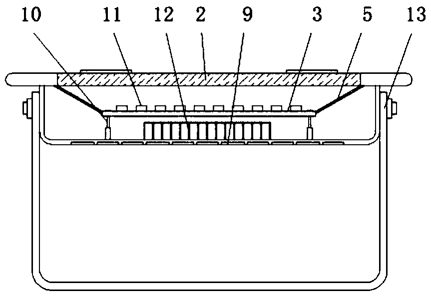 Kiwi LED light supplementing lamp and application thereof