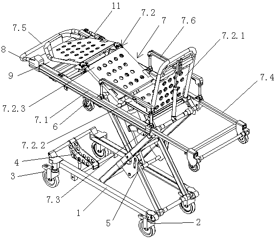 Electric getting-on stretcher