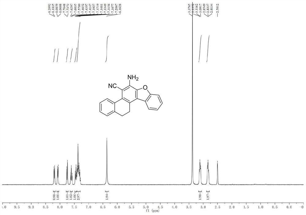 Polycyclic heterocyclic compound synthesized with water as medium, preparation method and application thereof