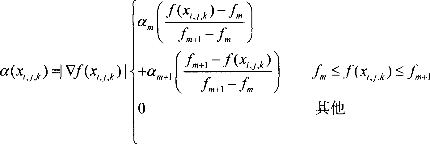 Method for constructing transfer function of opacity