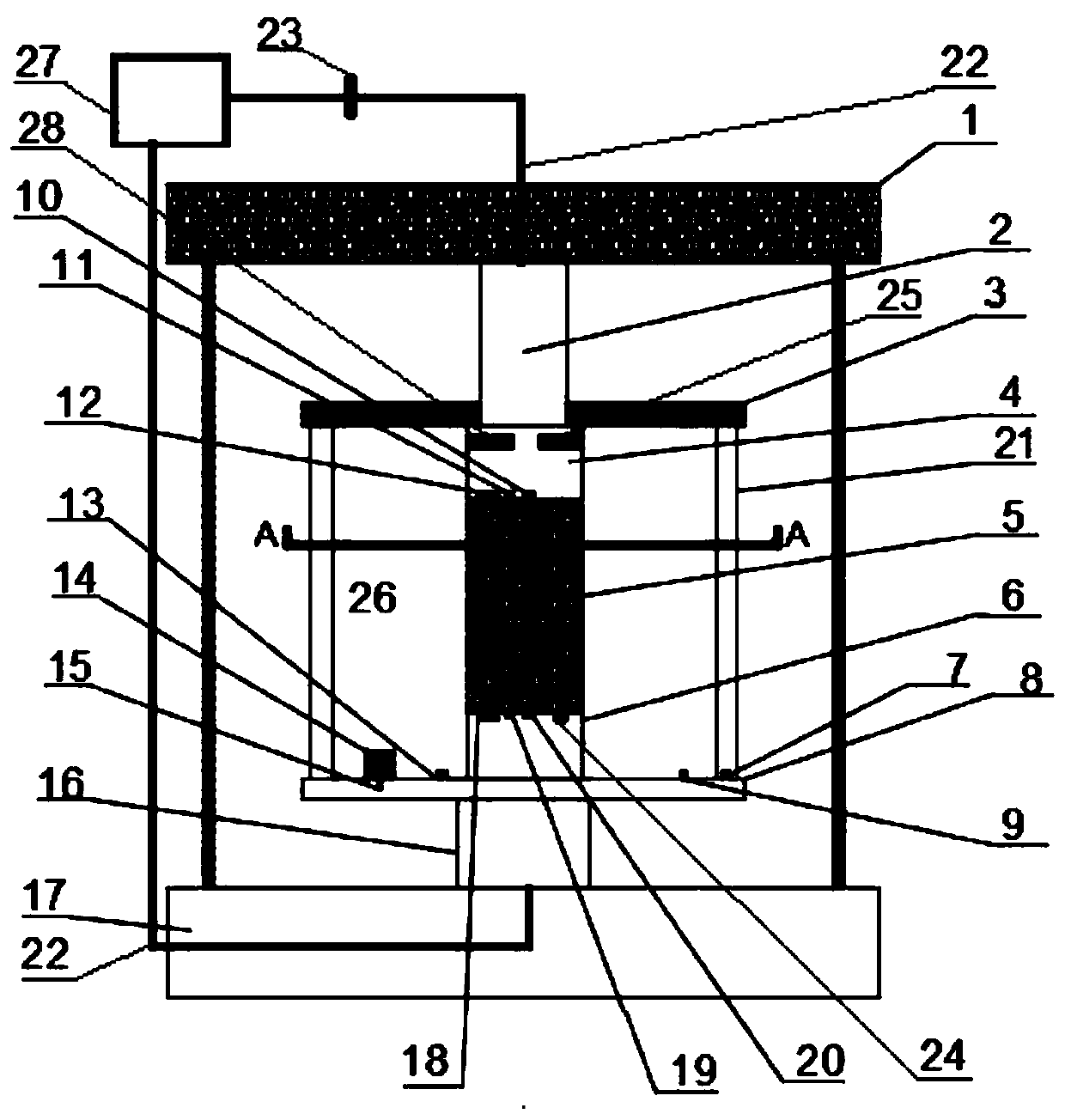 Dynamic tri-axial experiment device with ultrasonic scanning function for hydrate deposit of natural gas and method