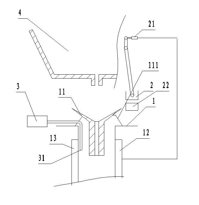 Continuous caster and automatic casting process for automatically casting billet pouring box