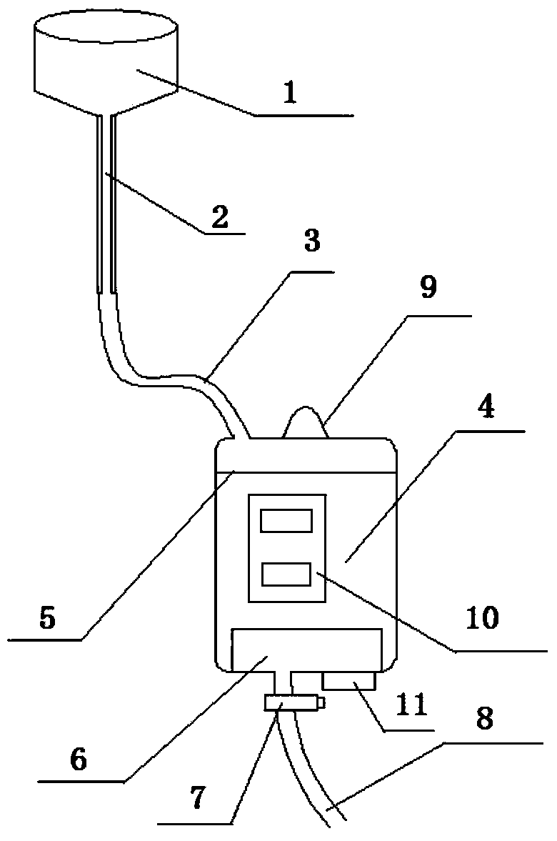 Portable urine flow rate and flow amount detection device