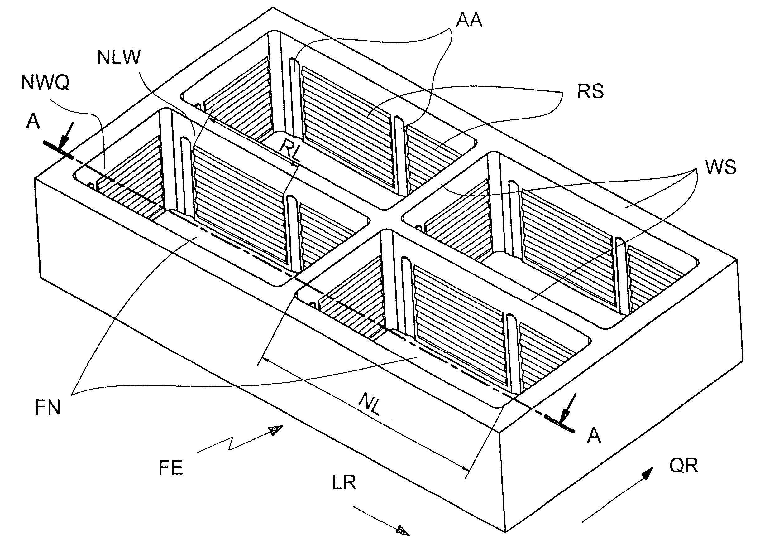 Molding insert for molding machines