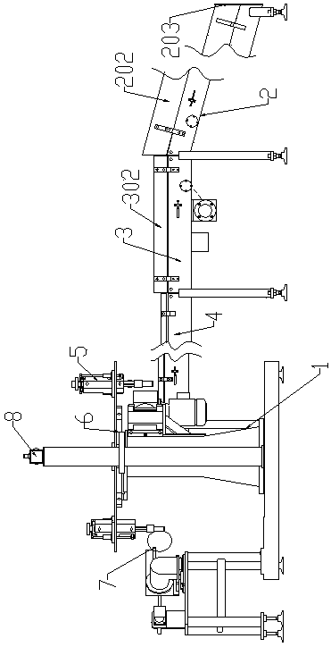 Core taking mechanism for roll paper core recovery